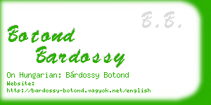 botond bardossy business card